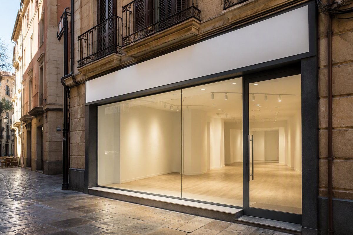 Local comercial con escaparate en una calle de Zaragoza